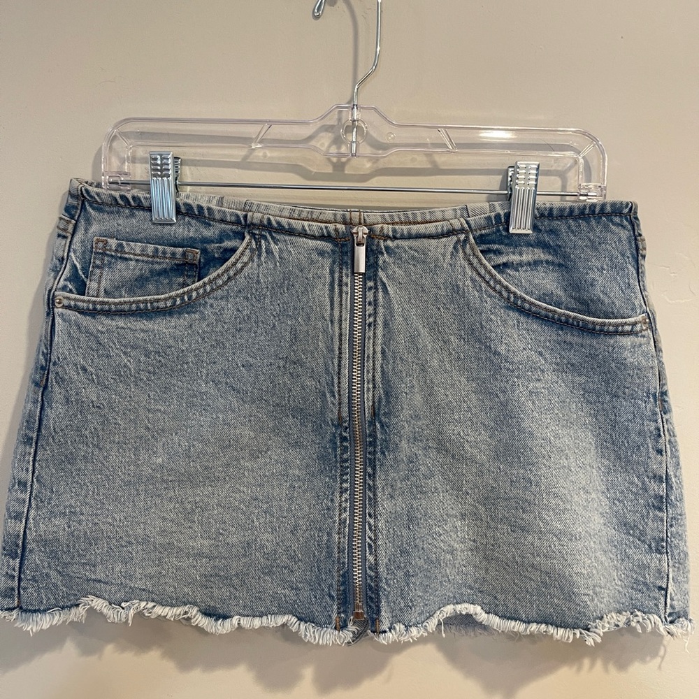 Wild Fable Blue Mini Skirt Casual Distressed Size Small